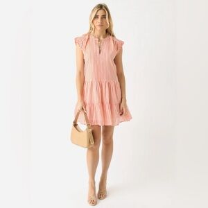 Oliphant Orange and White Striped Top